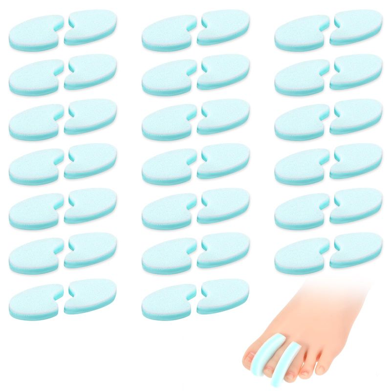 Wanmu 20Pack Foam Toe Separator, Breathable Toe Spacers for Women Men, Toe Spreader to Reduce Friction and Relieves Corns Pain, Relieve Pain Caused by Bunions