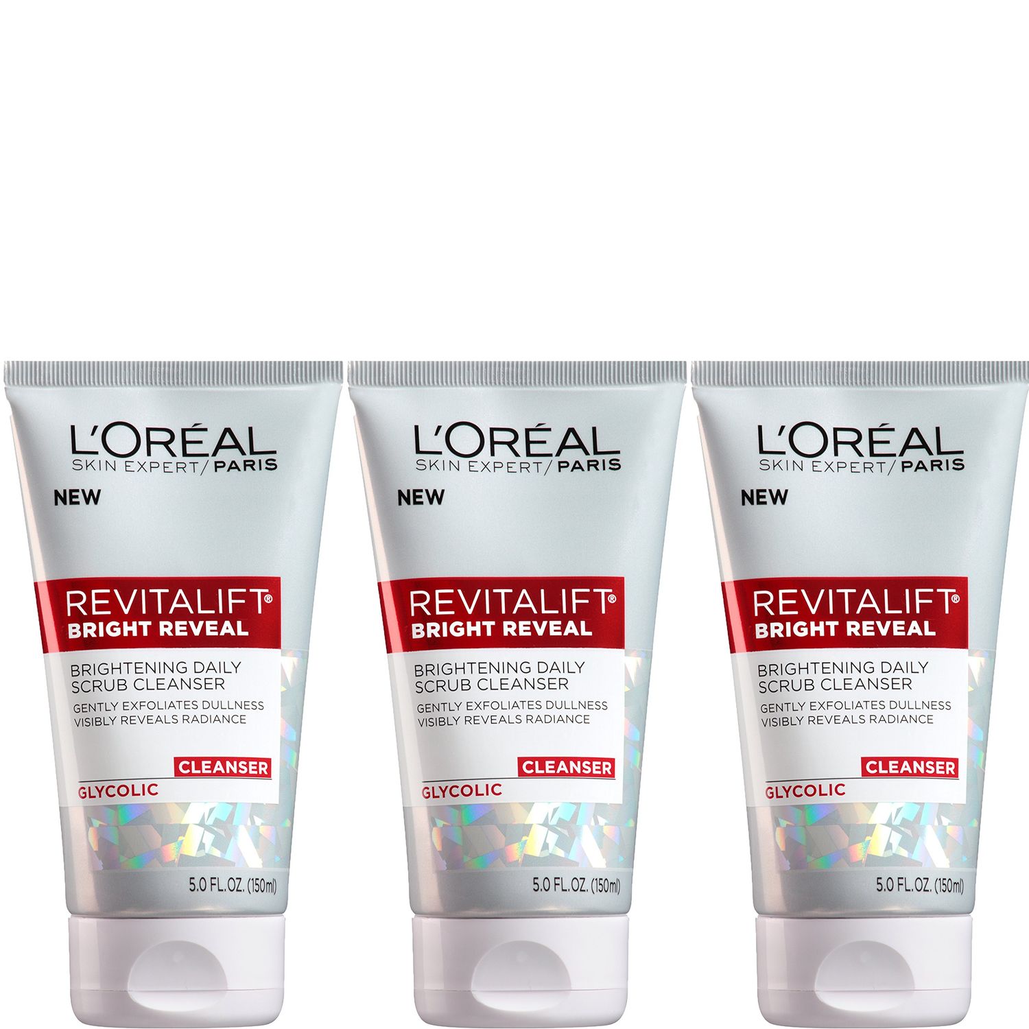 L&#39;Oreal Paris Skin Care Revitalift Bright Reveal Cleanser, 3 Count