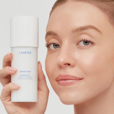 LANEIGE Cream Skin Refillable Toner & Moisturizer Mini Mist Spray with Ceramides and Peptides: Korean Milky Toner, Amino Acid, Nourish, Hydrate, Barrier-Boosting, Visibly Firm 30 ml