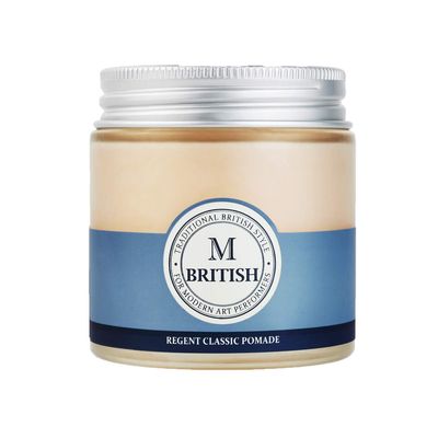 BRITISH M Regent Classic Pomade 100g 3.53oz - Natural Hold, Non-Greasy Finish, Glossy Look for All Hair Types