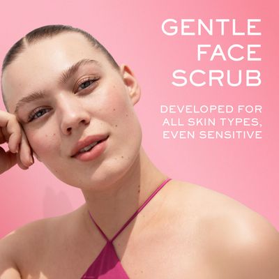 NUXE Very Rose Radiance Face Scrub with Floral Water: Gentle Exfoliating Care that Cleans Deeply for Soft, Smooth, Hydrated Skin. Suitable for Sensitive Skin, 2.5 Oz