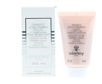 Sisley Radiant Glow Express Mask with Red Clays Intensive Formula, 2.3 Ounce