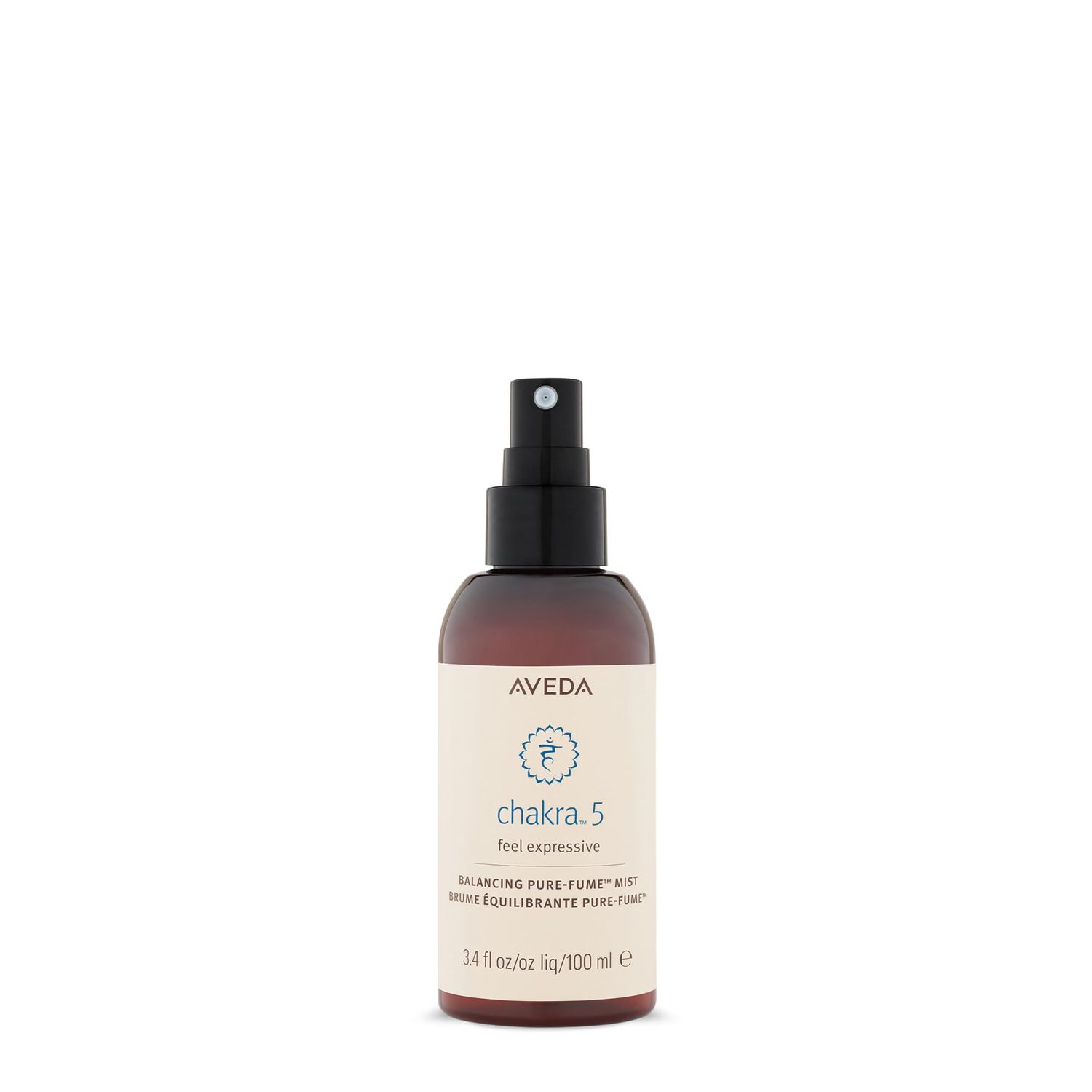 Aveda Chakra 5 Balancing Pure-Fume Mist: Throat Body &amp; Room Spray Balances Throat Chakra With Certified Organic Grapefruit, Rosemary, Ylang Ylang, 3.4 Fl Oz