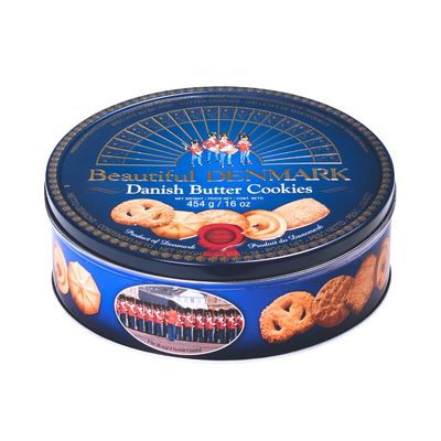 Danish Butter Cookies - 60 Pieces in Collectible Tin 454g 16oz 5 Classic Varieties Perfect for Gifting &amp; Sharing