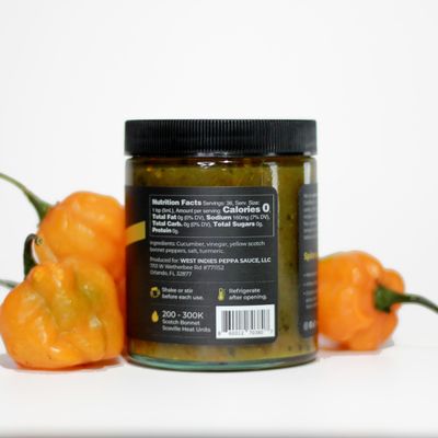 West Indies Peppa Sauce - WIPS Yellow Scotch Bonnet Pepper Sauce, Hot Sauce, 6 Oz