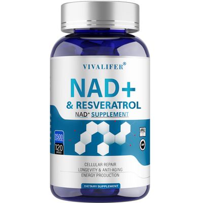 DQQI NMN Supplement Alternative 1500 mg - 120 Capsules 40 Day Supply High Purity NAD &amp; Resveratrol for Anti-Aging, Antioxidant Support, Energy &amp; Focus Boost