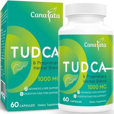 TUDCA Liver Support Supplements 1000mg - 60 Vegan Capsules,TUDCA Bile Salts with Milk Thistle Herbal Blend Formula for Liver Cleanse Detox &amp; Repair