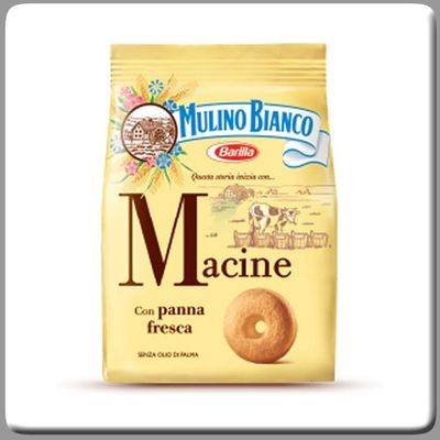 Mulino Bianco: Macine Shortbread cookies Cream - 12.3 Oz 350g Pack of 12 - Full Case Italian Import