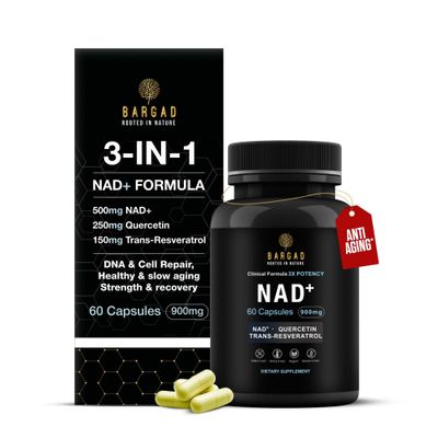 NAD Supplement for Anti Aging &amp; Cell Regeneration NMN Supplement Alternative - NAD with Resveratrol &amp; Quercetin Boosts Mitochondrial Health, Mental Clarity &amp; Vitality 60 Count for Women &amp; Men