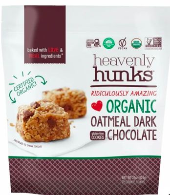 Hunks Organic Oatmeal Dark Chocolate Cookies, Gluten Free, Vegan, 22oz