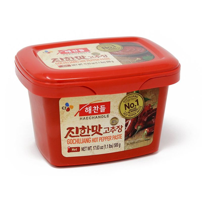 CJ Haechandle Gochujang - Hot Pepper Paste, Korean Traditional Fermented Jang, Made with Red Hot Chili Peppers, Sweet &amp; Spicy Flavor, 1.1 Lb Pack of 1