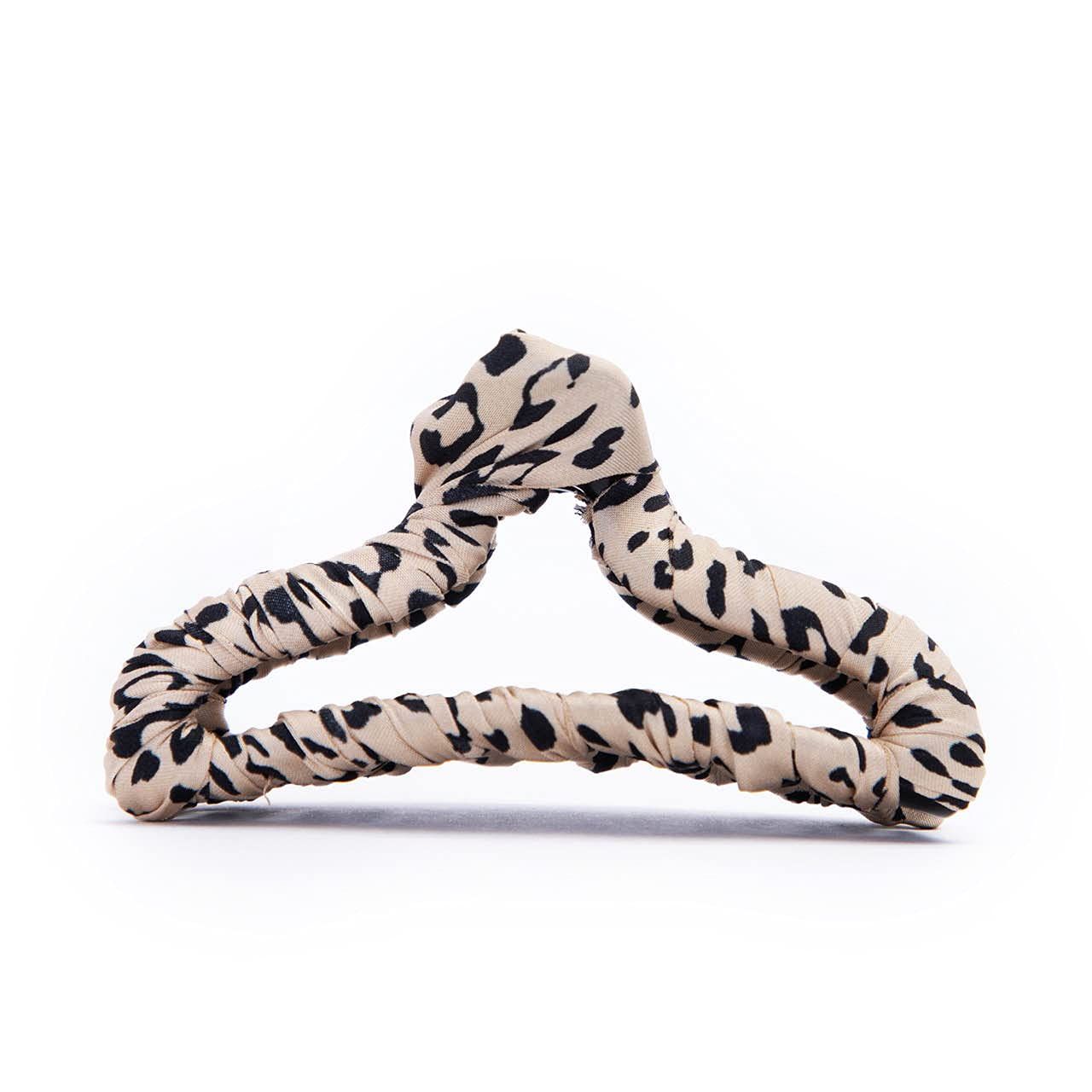Kitsch Fabric-Wrapped Claw Clip, Medium Open Shape Hair Clips for Women, Medium Hair Claw Clips &amp; Jaw Clips, Claw Clips for Thick Hair, Claw Hair Clips for Girls 1pc, Leopard