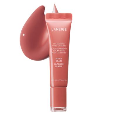 LANEIGE Glaze Craze Tinted Lip Serum Maple Glaze: Plumping, Nourishing Hydration with Polypeptide