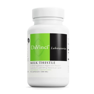 DAVINCI Labs Milk Thistle - Nutritional Supplement to Support Liver Function, Kidney Health and Healthy Digestion - with Milk Thistle and More - Gluten-Free - 90 Vegetarian Capsules