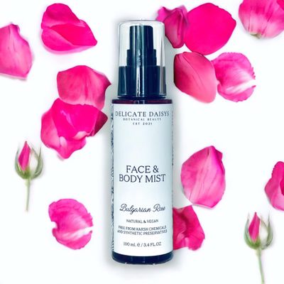 Bulgarian Damask Rose &amp; Floral Water Face, Hair &amp; Body Mist Spray 3.4 fl oz