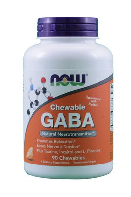 GABA 250mg Orange Flavor 90 Chewable Tablets Pack of 2