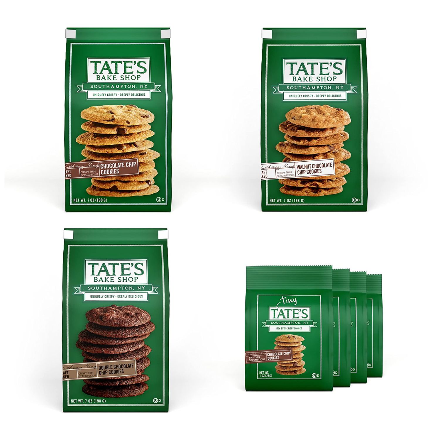 Tate&#39;s Bake Shop Chocolate Chip Cookies Variety Pack, 7 Bags