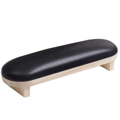 TANG SONG 1 Pcs Sponge Manicure Hand Rest Pillow Wooden Nail Stand Hand Holder Nail Table Manicure Armrest Cushion Black