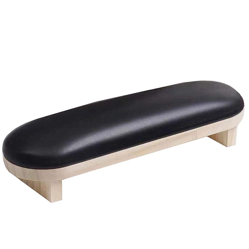 TANG SONG 1 Pcs Sponge Manicure Hand Rest Pillow Wooden Nail Stand Hand Holder Nail Table Manicure Armrest Cushion Black