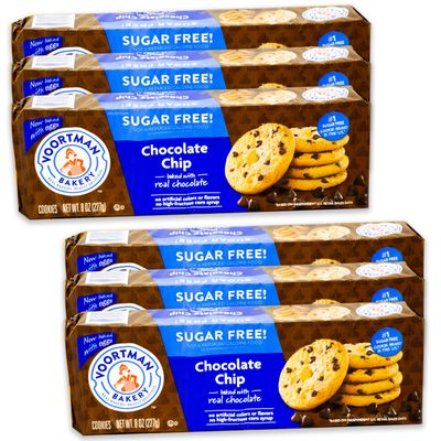 Chocolate Chip Lovers - Voortman Sugar Free Chocolate Chip Cookies 6, 8oz packs - Delicious Real Chocolate