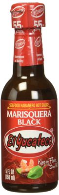 El Yucateco Black Marisquera Hot Sauce, 5 oz, Gluten Free, Sugar Free, 6 Pack