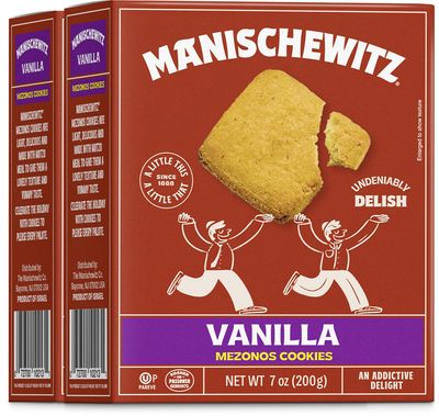 Manischewitz Passover Vanilla Cookies, 7 oz 2 Pack Crunchy Texture Mezonos Passover Cookies Gebrokts Kosher for Passover