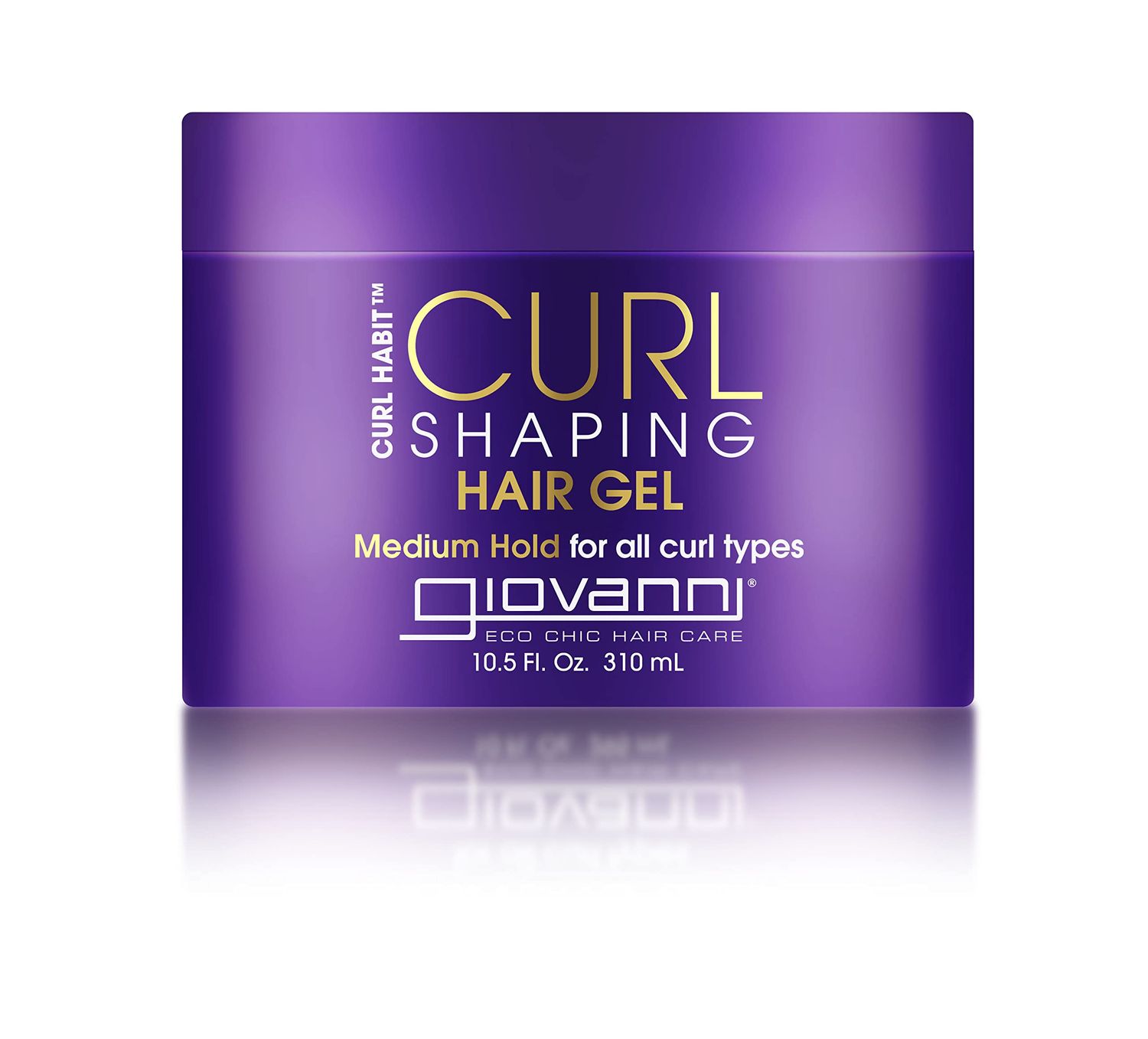 GIOVANNI Curl Habit Curl Shaping Hair Gel - Medium Hold, Light Weight, Curly Hair Gel, Moisturizes Curls, Tames Frizz &amp; Flyaways, Controls Static, Curl Gel for Curly Hair, Silicone Free - 10.5 oz