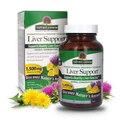 Nature&#39;s Answer Liver Support Herbal Blend Dietary Supplement 1500mg 90 Capsules Supports Liver Function Vegan Single Count