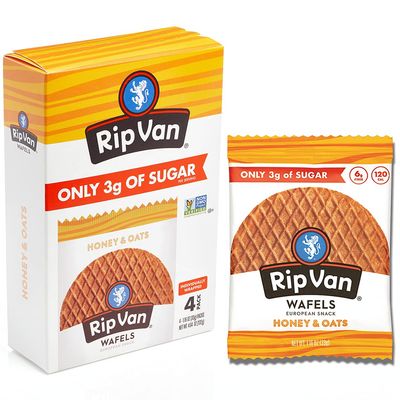 RIP VAN WAFELS Honey &amp; Oats Wafel Cookies, 4.64 OZ