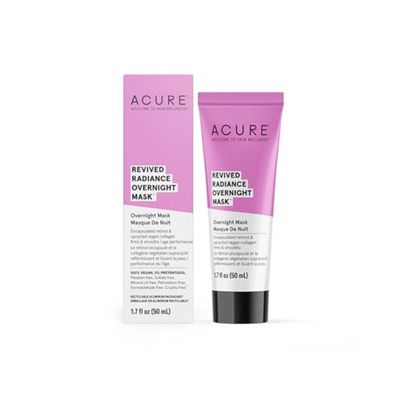 Acure Revived Radiance Overnight Mask, for Fine Lines, Wrinkles &amp; to Restore Overall Radiance to Tired Lackluster Skin, 1.7 Fl Oz