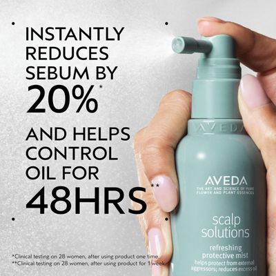 Aveda Scalp Solutions Refreshing Protective Mist Reduces Sebum, Helps Control Oil Helps Protect the Scalp Great for Oily Scalp 98 Naturally Derived, 3.4 Fl Oz