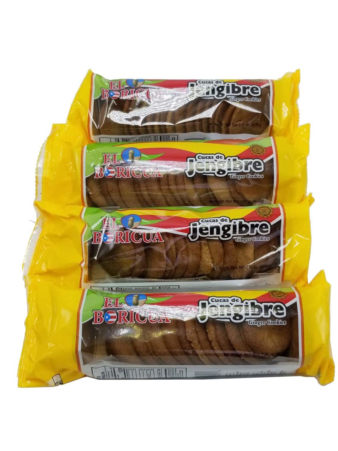 Galletas Cucas de Jenjibre Puerto Rico 4 Pack
