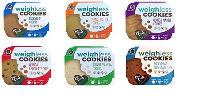 Weighless Cookies Gluten Free Low Carb Variety Pack 6 Flavors Variety Pack 6 Flavors