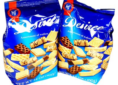 Hans Freitag Desiree Assortment of Wafers Gourmet Cookie Snacks Imported from Germany 2 Pack x 14 oz 400 g each