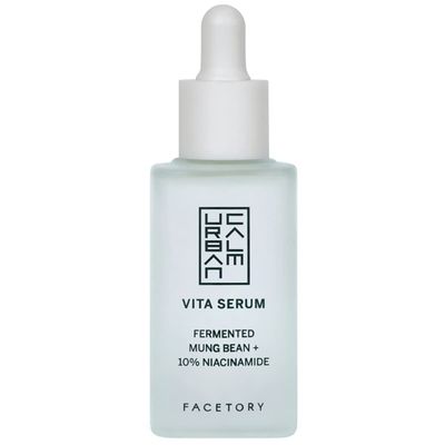 Urban Calm Hydrating Vita Serum - Glow Boosting Facial Serum with Fermented Mung Bean &amp; 10 Niacinamide for Fine Lines &amp; Wrinkles - Plump &amp; Revive Dry Skin - Smoothing &amp; Calming - 30ml 1.01 fl oz