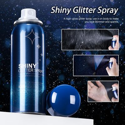 Body Glitter Spray for Hair, Clothes, Fabric, Long Lasting Body Shimmer Spray, Shiny Sparkle Highlighter Mist for Rave, Music Festival, Stage &amp; Concert, Prom Party Makeup