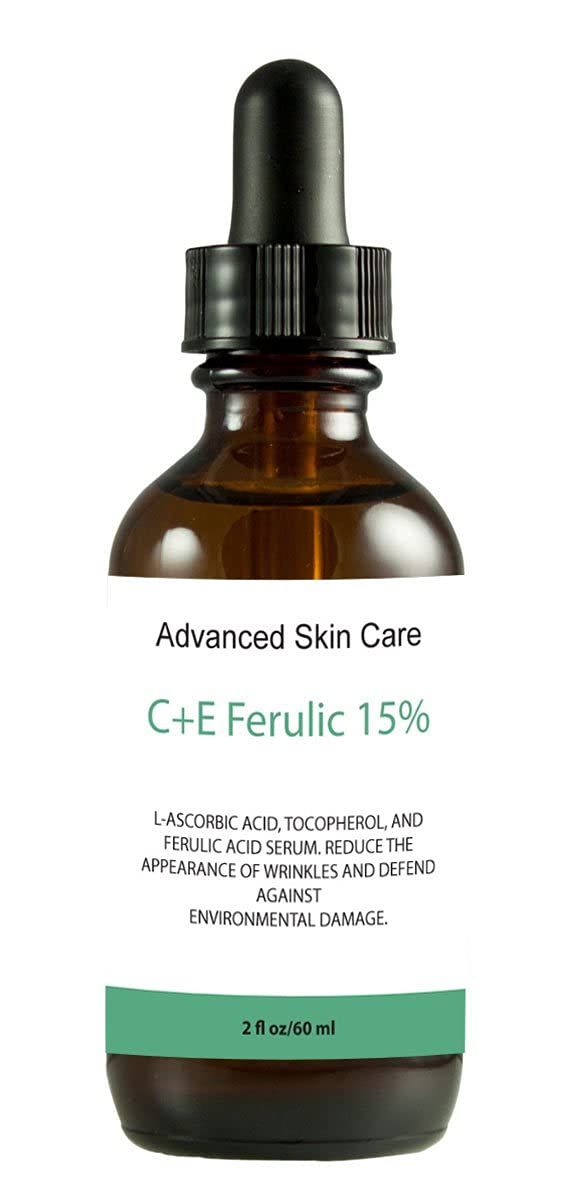 CE ferulic serumCompare to Skin Ceut. Large 2-oz bottle with 15 L ascorbic Acid Vitamin C, 1 Alpha tocopherol vitamin E, and .5 Ferulic Acid