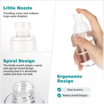 GIVITASOT 3pack Small Spray Bottle, 1oz Mini Spray Bottles, Empty Travel Spray Bottle, Fine Mist Plastic Spray Bottles ClearGreenPink
