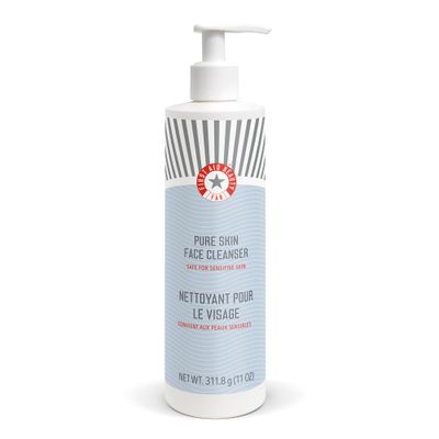 First Aid Beauty - Pure Skin Face Cleanser, Effectively Removes Makeup, Dirt, and Impurities, Gentle Cleanser Leaves Skin Soft &amp; Supple, Safe for Sensitive Skin, Fragrance Free, 11 oz