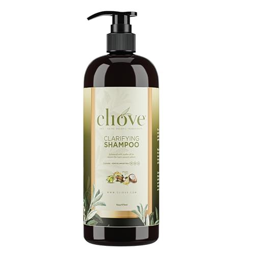 Cliove Clarifying Shampoo for Oily Hair - Removes Buildup &amp; Residue - Sulfate-Free, Organic Ingredients - 8.5 oz
