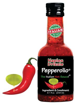 Pepperolio - Condiment &amp; Ingredient - The Italian Hot Sauce. Extra Virgin Olive Oil-Red Pepper Drizzle.