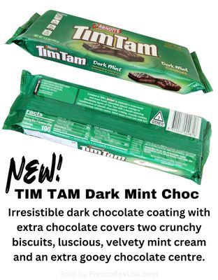 Tim Tam Dark Mint Choc Cookie Biscuits 3 Pack Deal x 165g Ea Aussie Made &amp; Loved