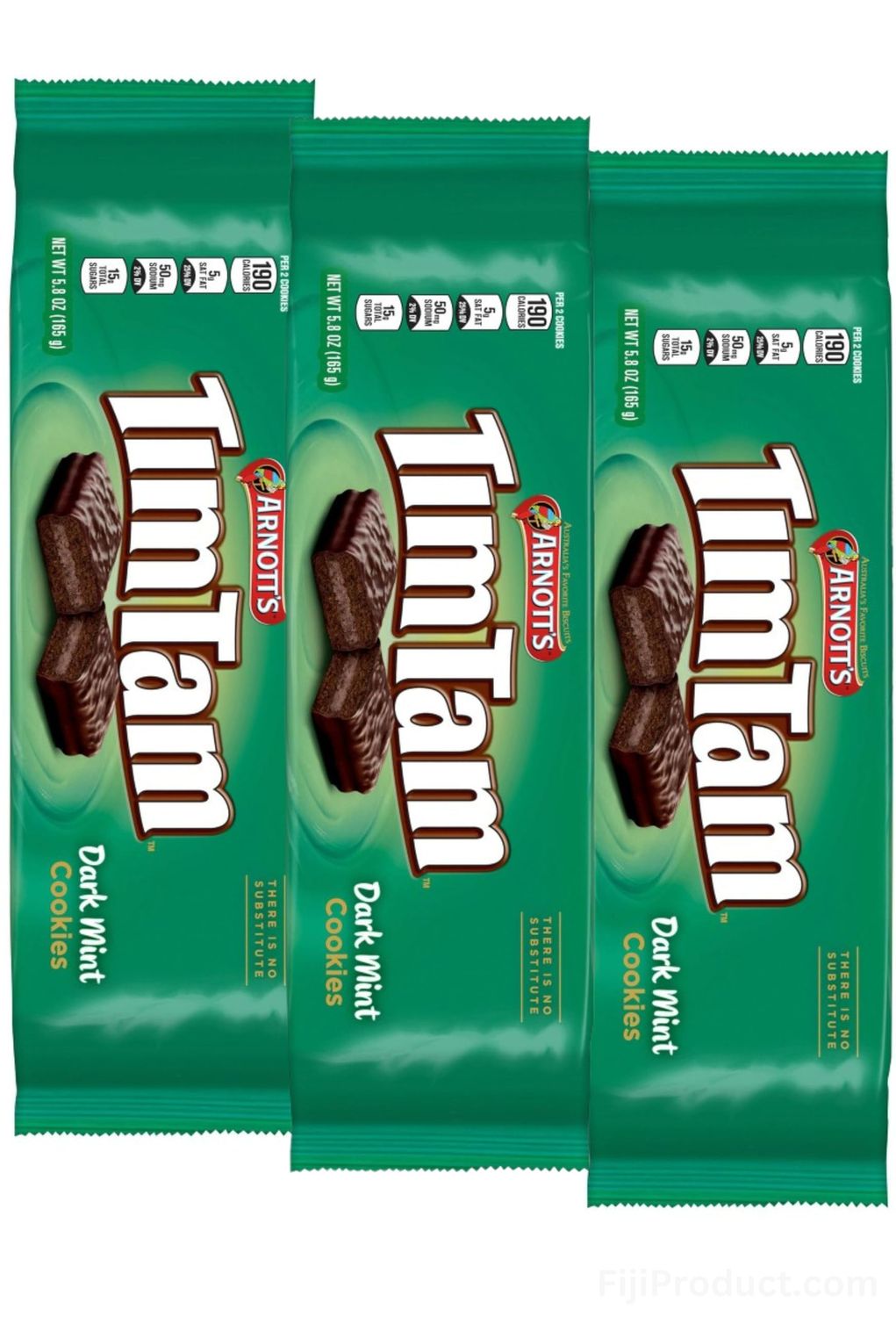 Tim Tam Dark Mint Choc Cookie Biscuits 3 Pack Deal x 165g Ea Aussie Made &amp; Loved
