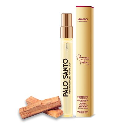 ABAMERICA Pheromones Perfume for Women - Palo Santo Mystical Mist Spray, Natural Attraction-Boosting Fragrance, Long-Lasting Perfume Oil, Vegan, Made in USA, 0.33 Fl Oz