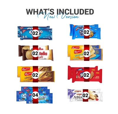 Cookies Variety Pack - Individually Wrapped Assortment, Sampler Bulk Care Package - Cookie Bundle, Office Cookies, 32 Count, Office and Kids Cookies