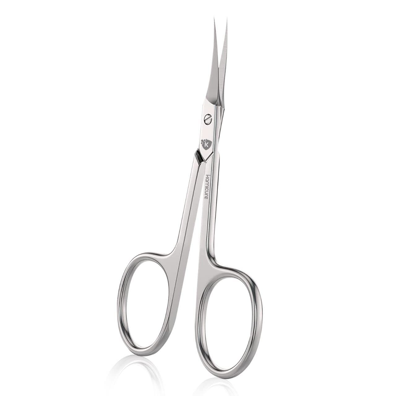 KAMICURE | Extra Fine Curved Cuticle Scissors for Men Women - Multi Purpose Small Manicure Scissors, Pedicure, Finger &amp; Toe Nail Cuticle Scissors Professional Thin toenail Scissors, Eyelashes Scissors
