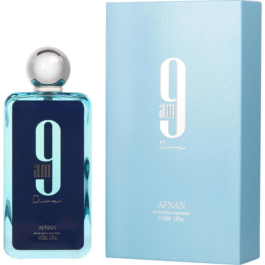 Afnan 9Am Dive Eau de Parfum Spray for Unisex, 3.4 Ounce