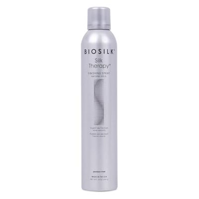 BioSilk Silk Therapy Finishing Spray Natural Hold, Natural-Hold Hairspray For Long-Lasting Styles, Sulfate, Paraben, &amp; Cruelty-Free, 10 Oz