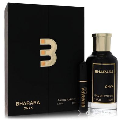Bharara Onyx Eau de Parfum for Men - Long Lasting Luxury Fragrance Spray - Bold, Sophisticated Scent - Elegant Gift Box - EDP Cologne 3.4 Fl Oz - Masculine Woody Aromatic Blend