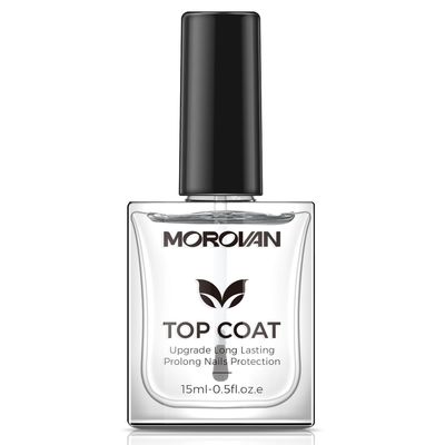 Morovan Top Coat Nail Polish: Clear Quick Dry High Glossy Nail Polish Shiny No Chip Long Lasting Air Dry Top Coat for Nail Art Manicure Salon Quality